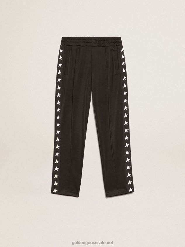 black joggers with stars on the sides FN20N877 Kids Golden Goose