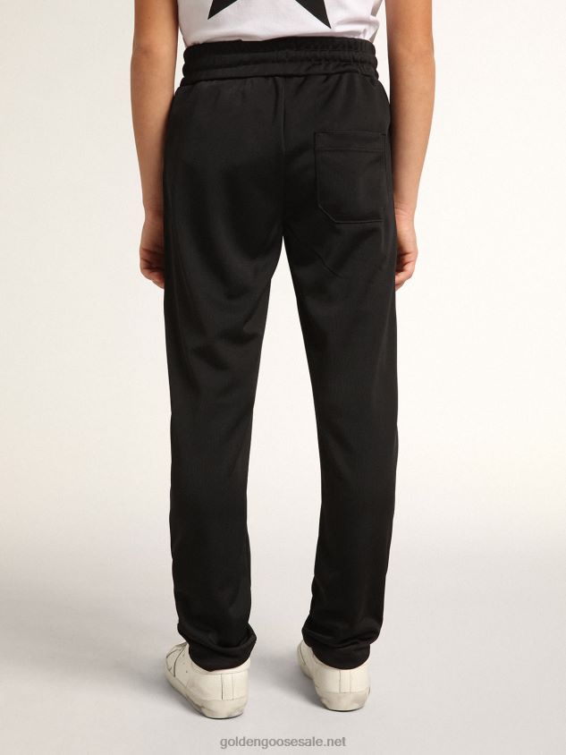 black joggers with stars on the sides FN20N877 Kids Golden Goose