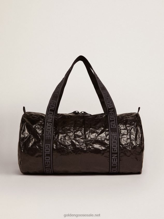 Star Collection black duffle bag with side white stars FN20N844 Men Golden Goose