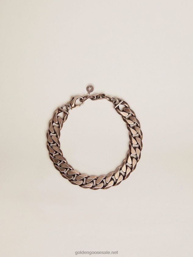 Timeless Jewelmates Collection chain bracelet in antique silver color FN20N838 Men Golden Goose