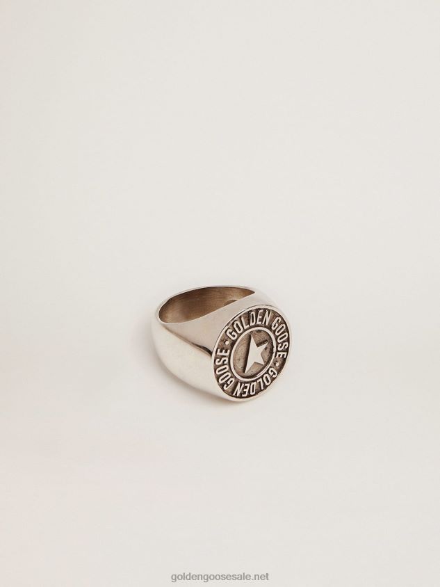 Timeless Jewelmates Collection ring in antique silver color FN20N835 Men Golden Goose
