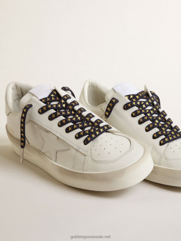 Navy-blue laces with contrasting gold stars FN20N387 Men Golden Goose