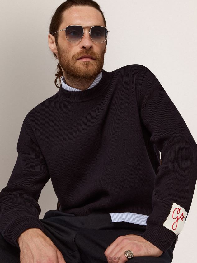 Sunframe Roger aviator style with silver frame and gradient blue lenses FN20N293 Men Golden Goose