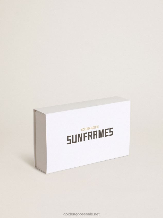 Sunframe Roger aviator style with silver frame and gradient blue lenses FN20N293 Men Golden Goose