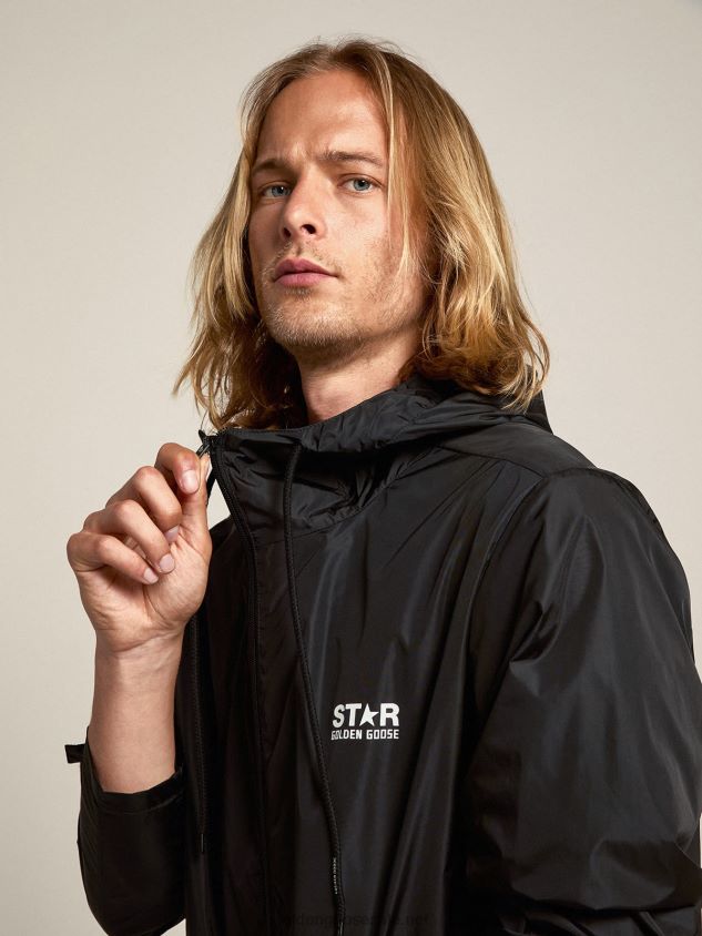 windcheater with contrasting white logo and star FN20N776 Men Golden Goose