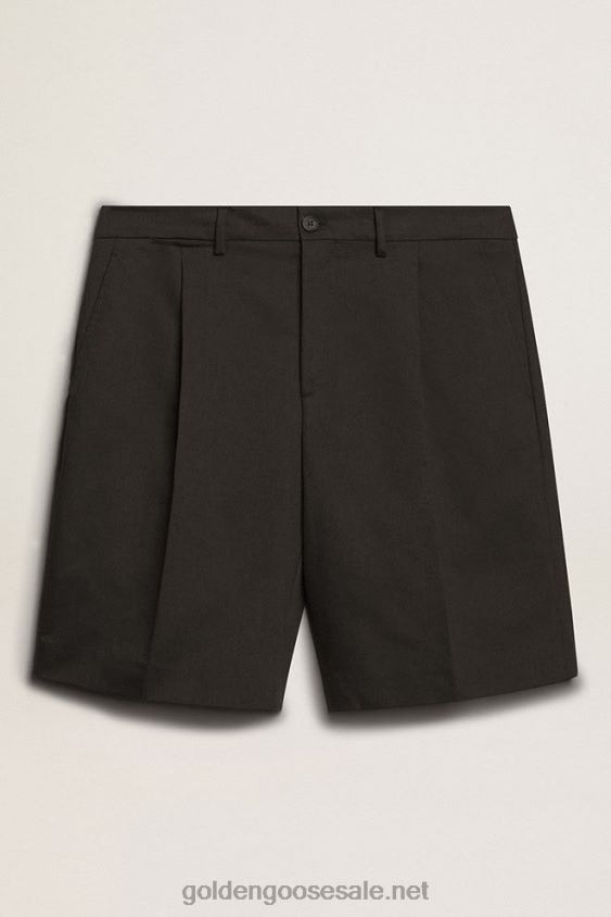 Bermuda shorts in black cotton FN20N823 Men Golden Goose