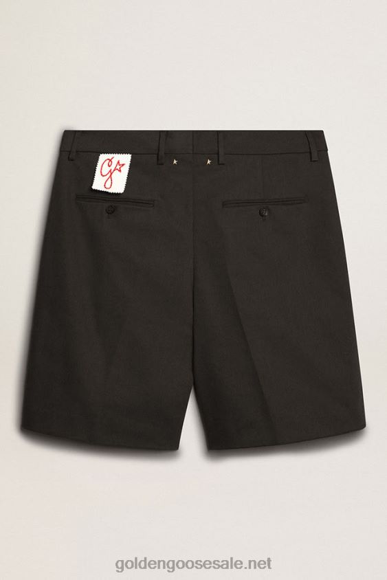 Bermuda shorts in black cotton FN20N823 Men Golden Goose