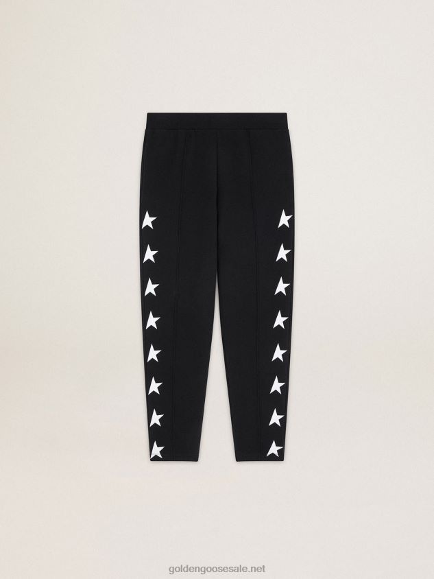 Black joggers with contrasting white stars FN20N761 Men Golden Goose