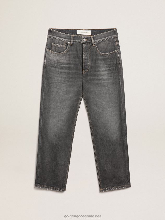 Black mid-wash slim-fit jeans FN20N788 Men Golden Goose