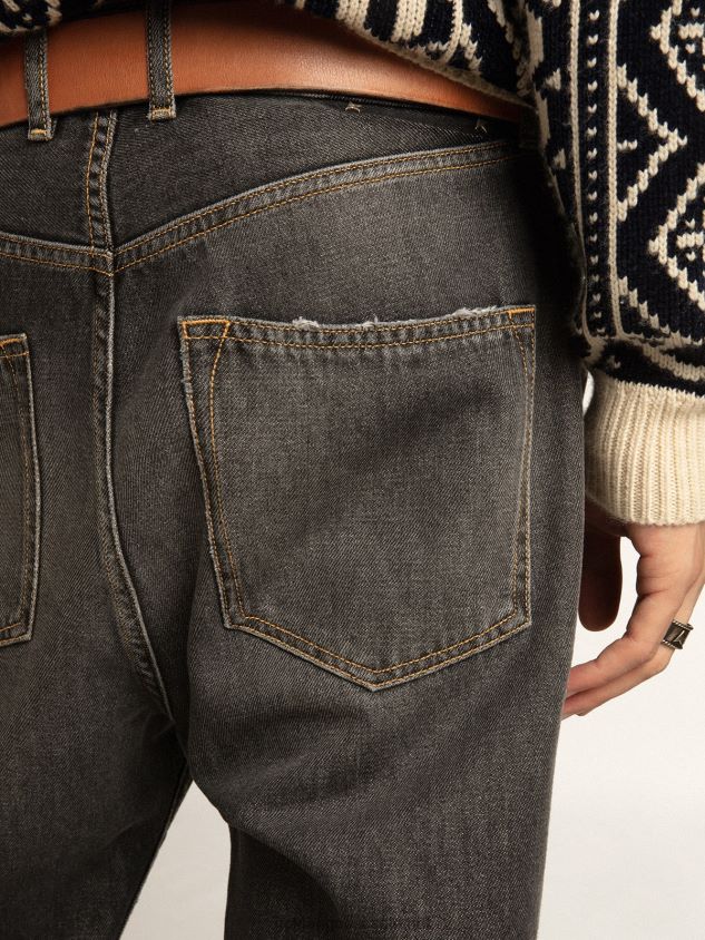 Black mid-wash slim-fit jeans FN20N788 Men Golden Goose