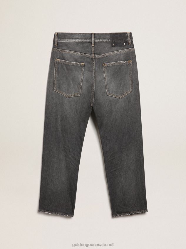 Black mid-wash slim-fit jeans FN20N788 Men Golden Goose