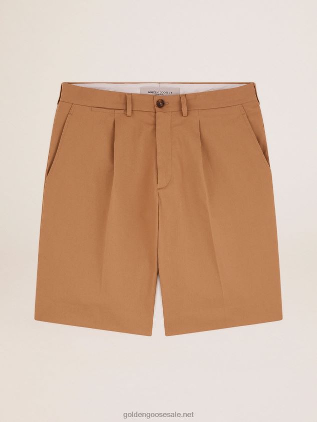 Collection Bermuda shorts in beige cotton FN20N766 Men Golden Goose