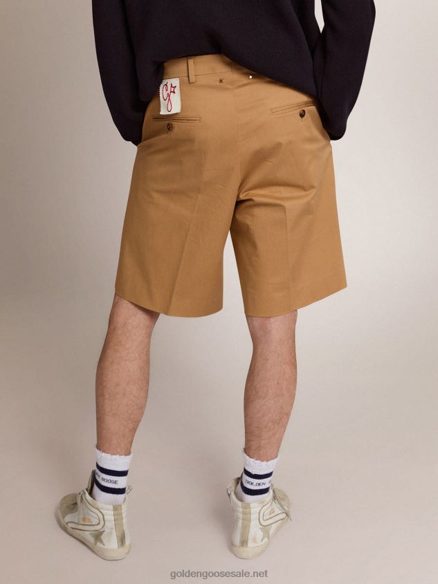 Collection Bermuda shorts in beige cotton FN20N766 Men Golden Goose