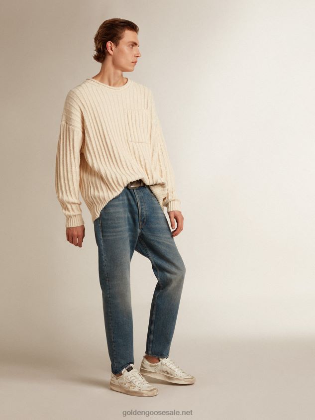 Collection slim-fit jeans with a medium wash FN20N740 Men Golden Goose