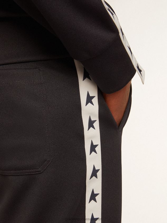 Dark blue joggers with contrasting strip and stars FN20N701 Men Golden Goose
