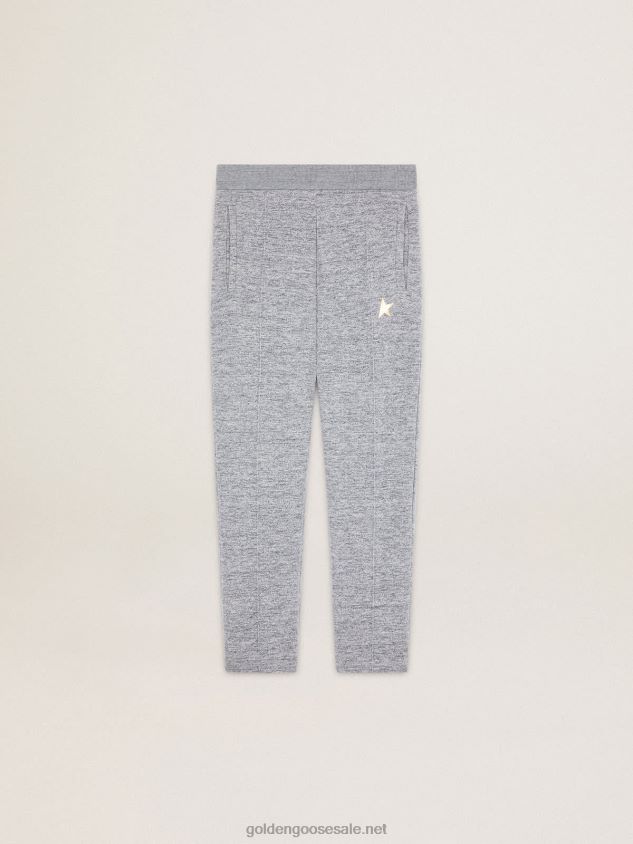 Gray joggers with gold star on the front FN20N778 Men Golden Goose