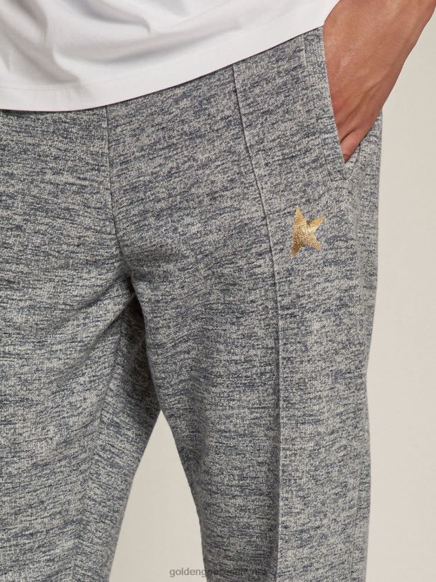 Gray joggers with gold star on the front FN20N778 Men Golden Goose