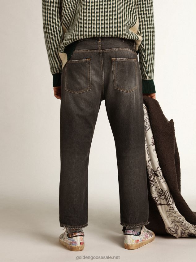 Journey Collection stonewashed-effect black Cory jeans FN20N801 Men Golden Goose