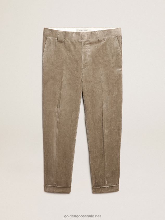Light beige corduroy pants FN20N782 Men Golden Goose