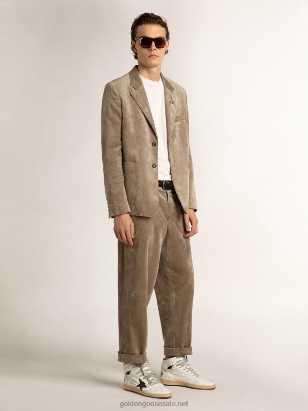 Light beige corduroy pants FN20N782 Men Golden Goose