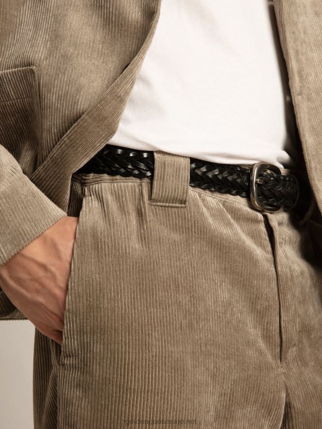 Light beige corduroy pants FN20N782 Men Golden Goose