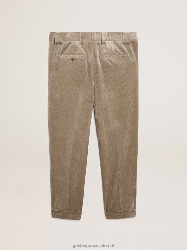 Light beige corduroy pants FN20N782 Men Golden Goose