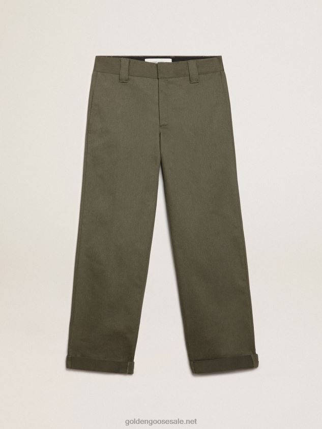 Military-green Collection chinos FN20N726 Men Golden Goose