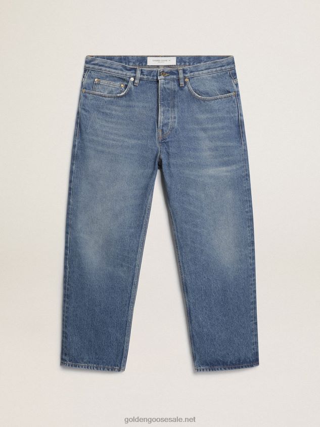 Stonewashed-effect blue jeans FN20N806 Men Golden Goose