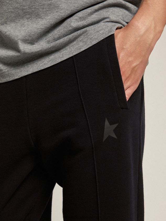 black joggers with star on the front FN20N775 Men Golden Goose