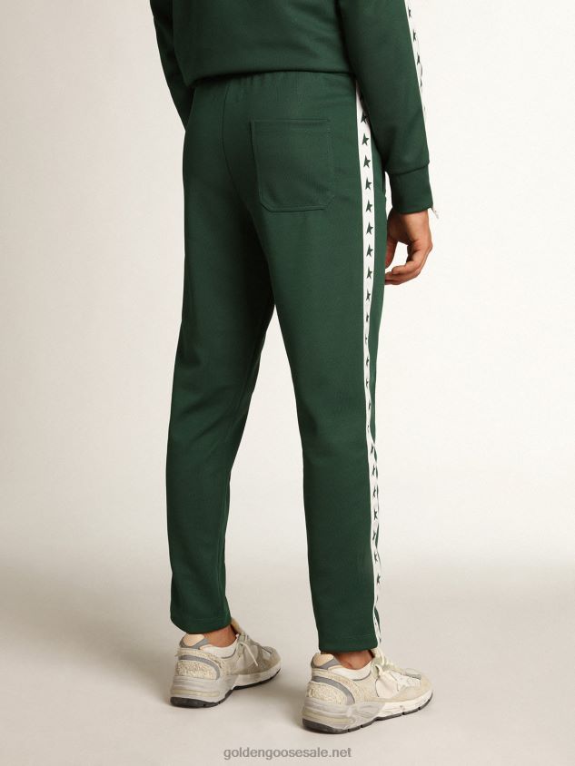 green joggers with stars on the sides FN20N710 Men Golden Goose