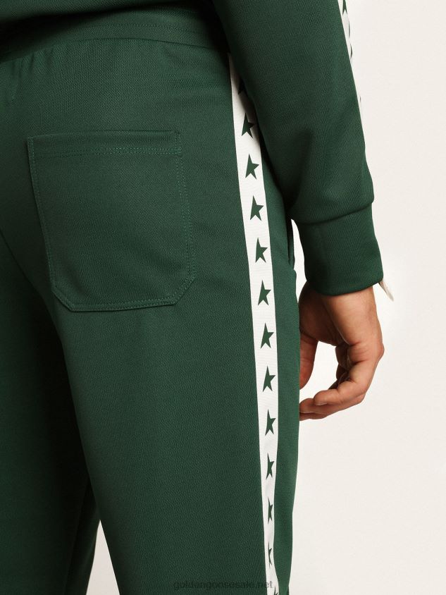 green joggers with stars on the sides FN20N710 Men Golden Goose