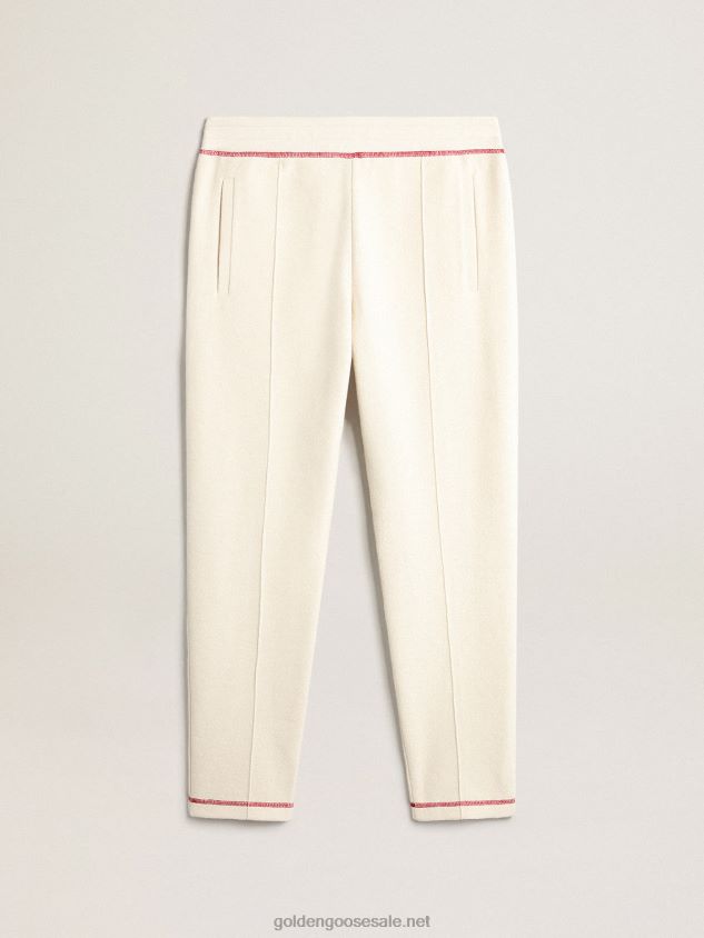 heritage white joggers with CNY logo FN20N802 Men Golden Goose