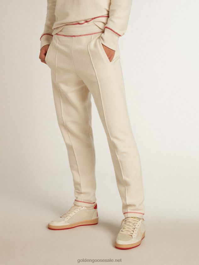 heritage white joggers with CNY logo FN20N802 Men Golden Goose