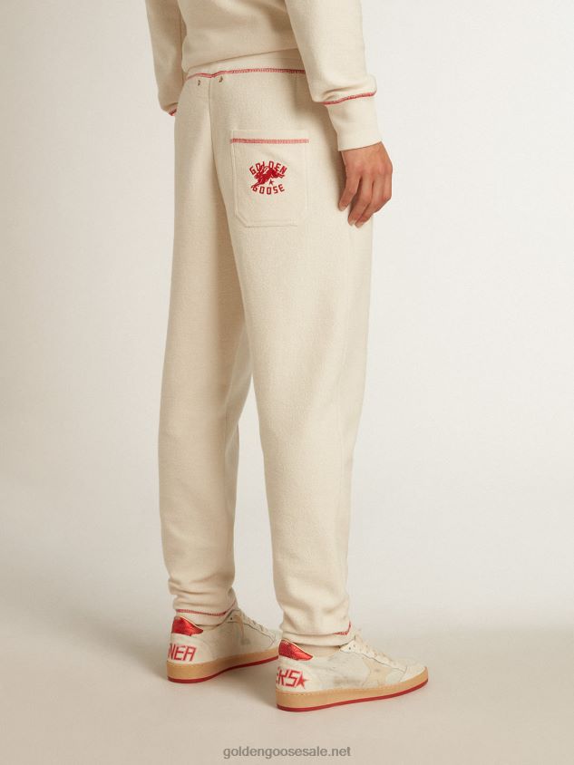 heritage white joggers with CNY logo FN20N802 Men Golden Goose