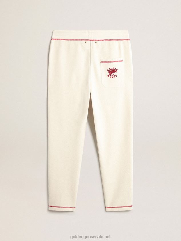 heritage white joggers with CNY logo FN20N802 Men Golden Goose