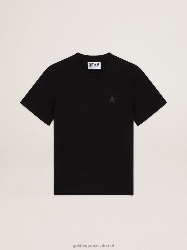 Black Star Collection T-shirt with tone-on-tone star on the front FN20N752 Men Golden Goose