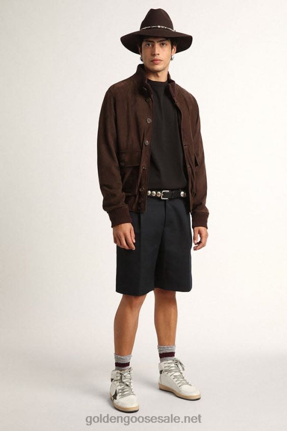 Collection distressed T-shirt in vintage black FN20N824 Men Golden Goose