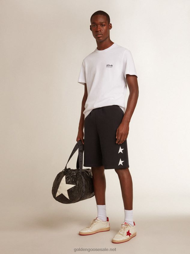 white T-shirt with dark blue star on the back FN20N797 Men Golden Goose