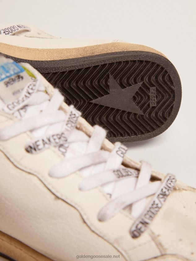 Ball Star LTD sneakers with lime-green leather star and heel tab FN20N545 Men Golden Goose
