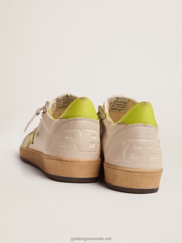 Ball Star LTD sneakers with lime-green leather star and heel tab FN20N545 Men Golden Goose