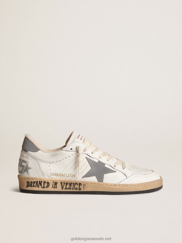 Ball Star in nappa with gray reflective nylon star and heel tab FN20N644 Men Golden Goose