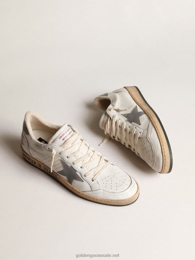 Ball Star in nappa with gray reflective nylon star and heel tab FN20N644 Men Golden Goose