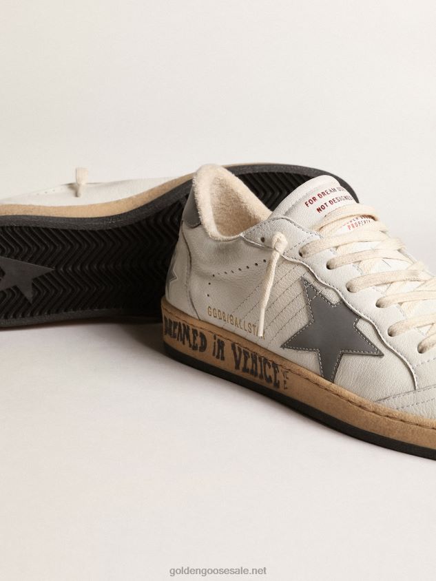 Ball Star in nappa with gray reflective nylon star and heel tab FN20N644 Men Golden Goose