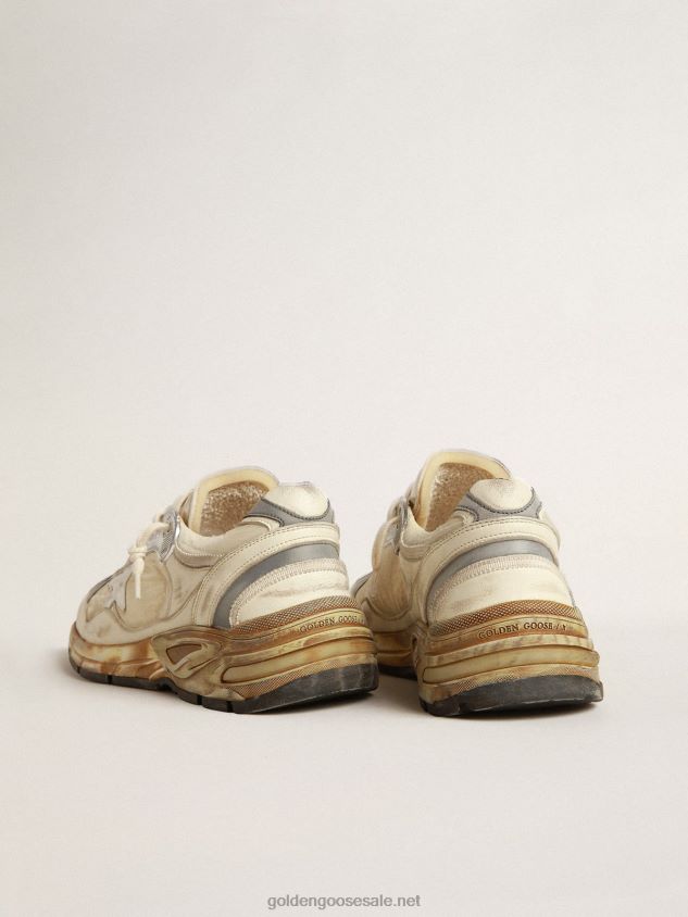 Dad-Star in beige nappa and nylon with white leather star FN20N663 Men Golden Goose