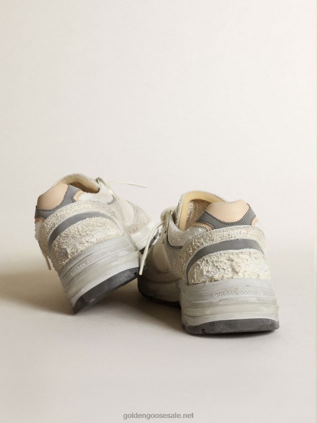 Dad-Star sneakers in white and gray suede with white leather star FN20N549 Men Golden Goose