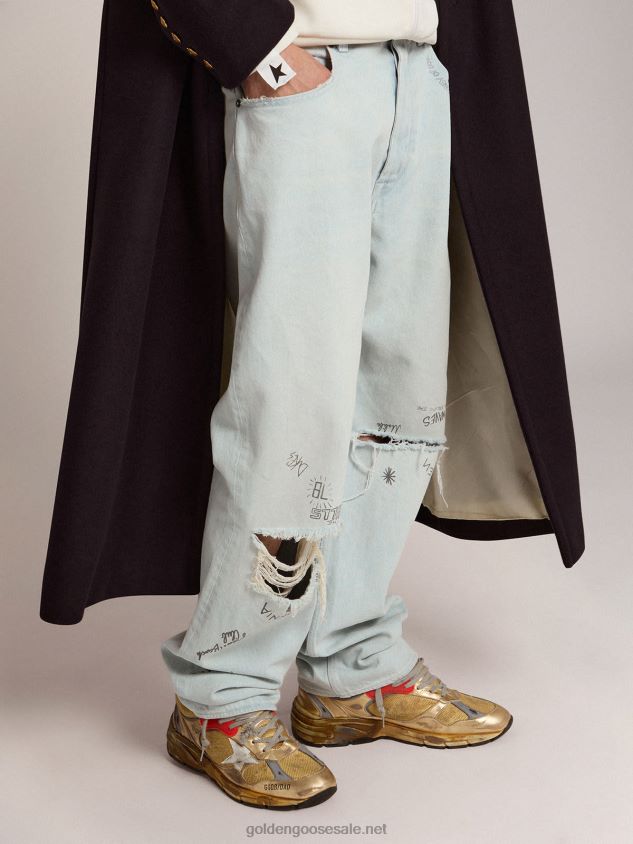 Gold Dad-Star sneakers with distressed finish FN20N590 Men Golden Goose