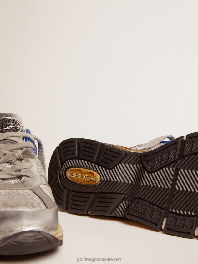 Silver Dad-Star sneakers with distressed finish FN20N587 Men Golden Goose