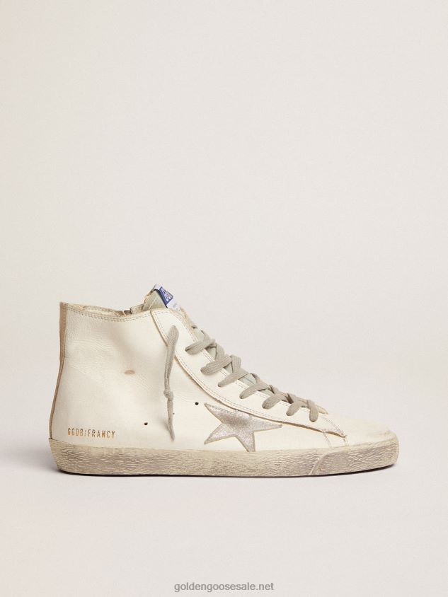 Francy sneakers in leather with silver star FN20N592 Men Golden Goose