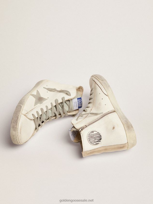 Francy sneakers in leather with silver star FN20N592 Men Golden Goose
