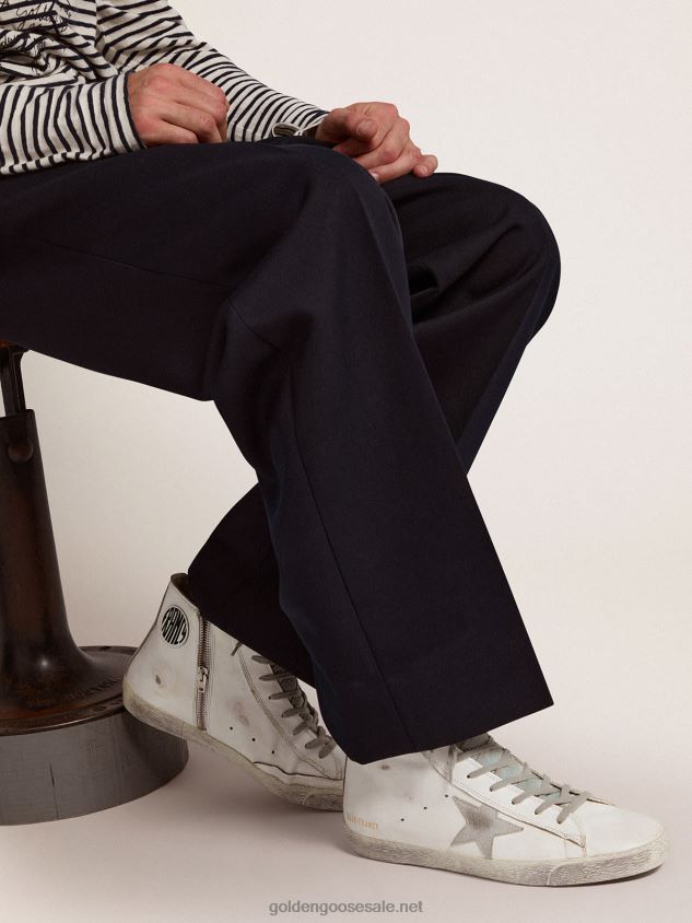 Francy sneakers in leather with silver star FN20N592 Men Golden Goose